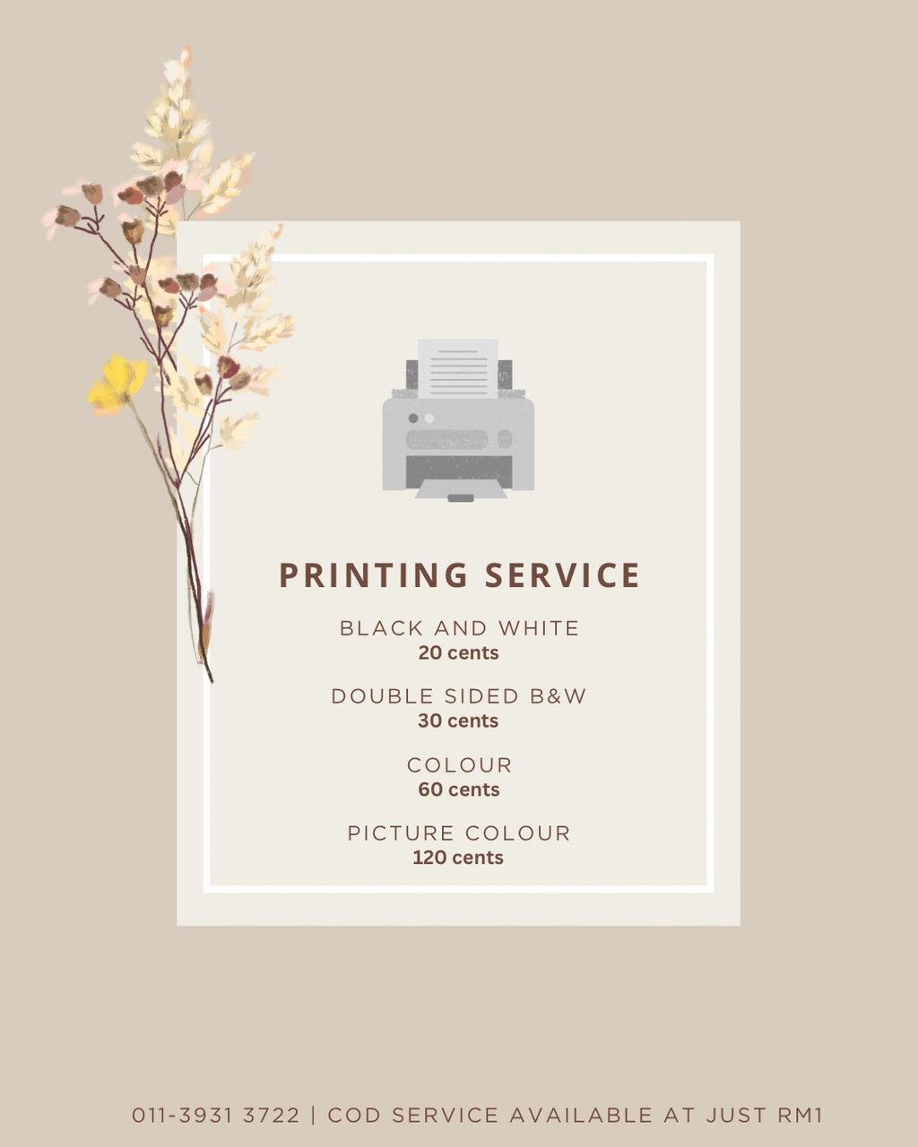 PRINTING AND PHOTOCOPY SERVICES